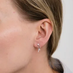 Boucles d'oreilles diamants & perle
