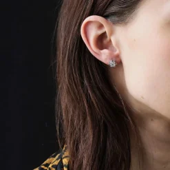 Boucles d'oreilles diamants et perles de Tahiti transformables