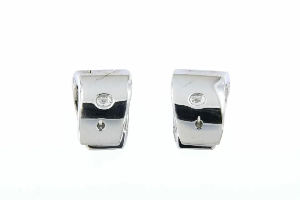 Boucles d'oreilles diamants blancs et bruns