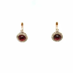 Boucles d'oreilles Diamants Grenat