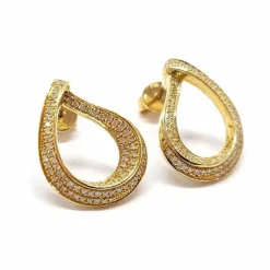Boucles d'oreilles diamants or jaune