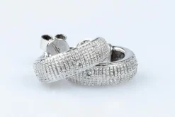 Boucles d'oreilles diamants en or blanc