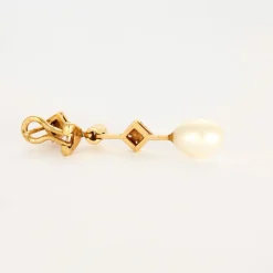Boucles d'oreilles diamants perles