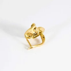 Boucles d'oreilles diamants or jaune en volutes