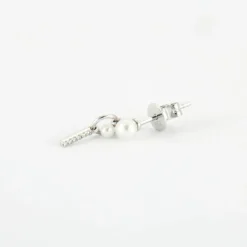 Boucles d'oreilles diamants & perle