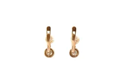 Boucles d'oreilles diamants en or et émail