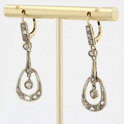 Boucles d'oreilles diamants Art nouveau