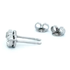 Boucles d'oreilles diamant platine