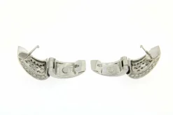 Boucles d'oreilles diamants blancs et bruns