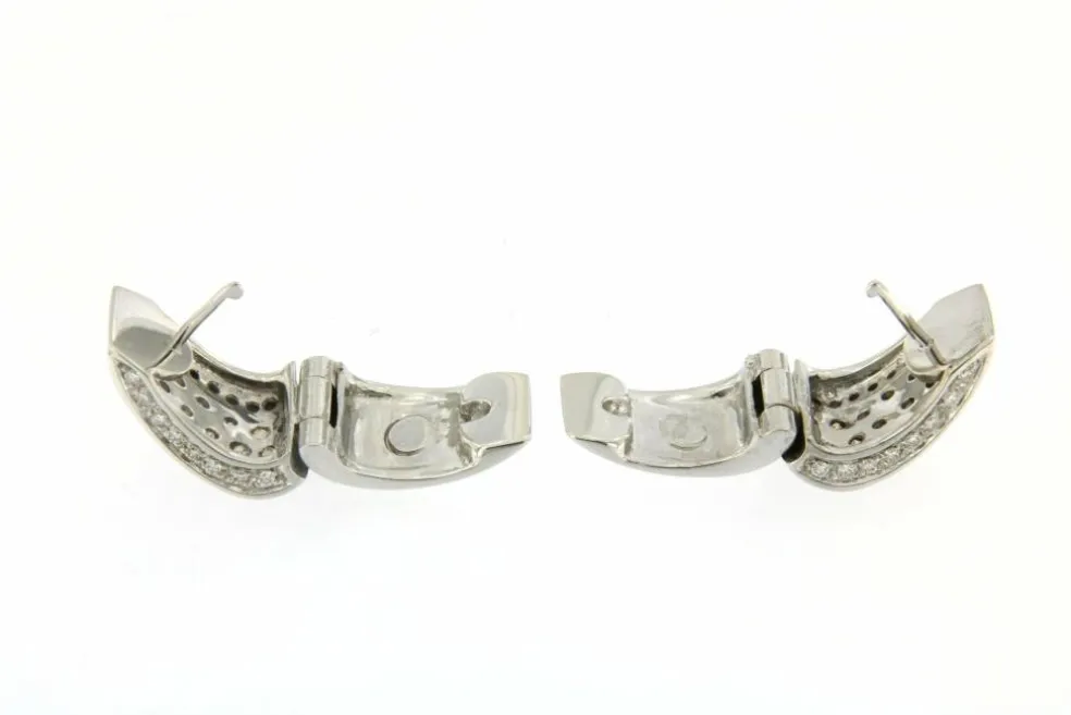 Boucles d'oreilles diamants blancs et bruns