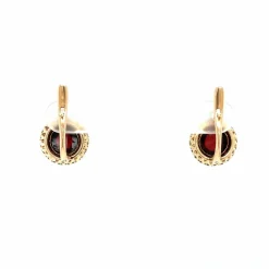 Boucles d'oreilles Diamants Grenat