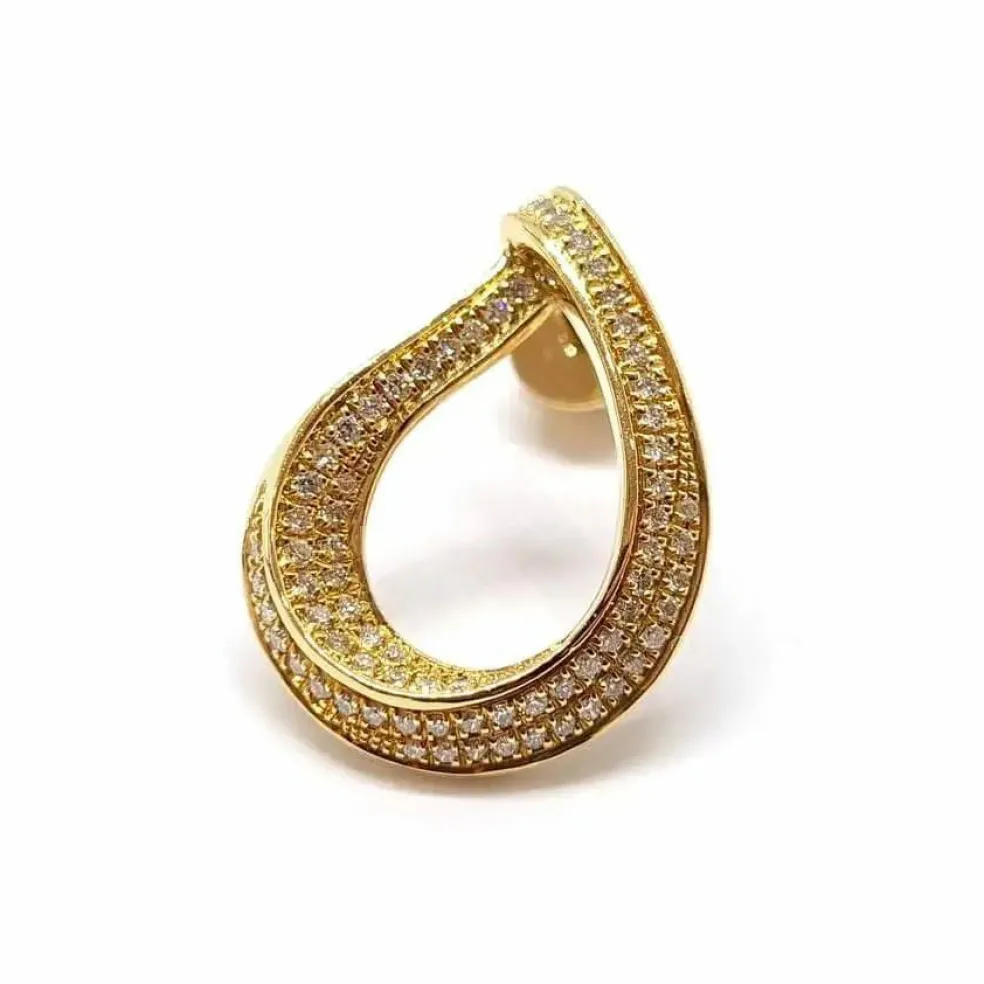 Boucles d'oreilles diamants or jaune