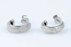 Boucles d'oreilles diamants en or blanc