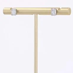 Boucles d'oreilles diamants baguettes