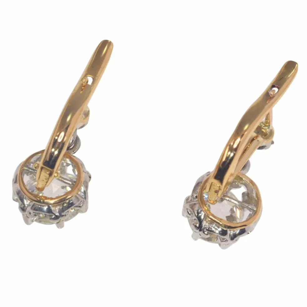 Boucles d'oreilles diamants Art Déco