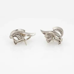 Boucles d'oreilles diamant platine