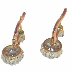 Boucles d'oreilles diamant pendantes vintage