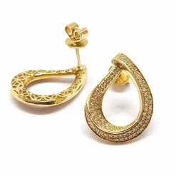 Boucles d'oreilles diamants or jaune
