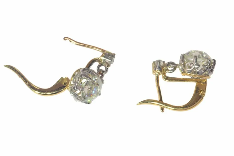 Boucles d'oreilles diamants Art Déco