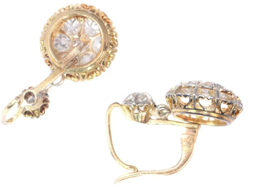 Boucles d'oreilles diamant Art Déco