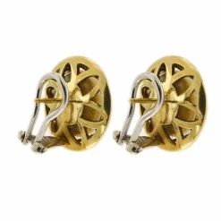 Boucles d'oreilles diamants et perles mabé
