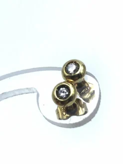 Boucles d'oreilles diamants or jaune