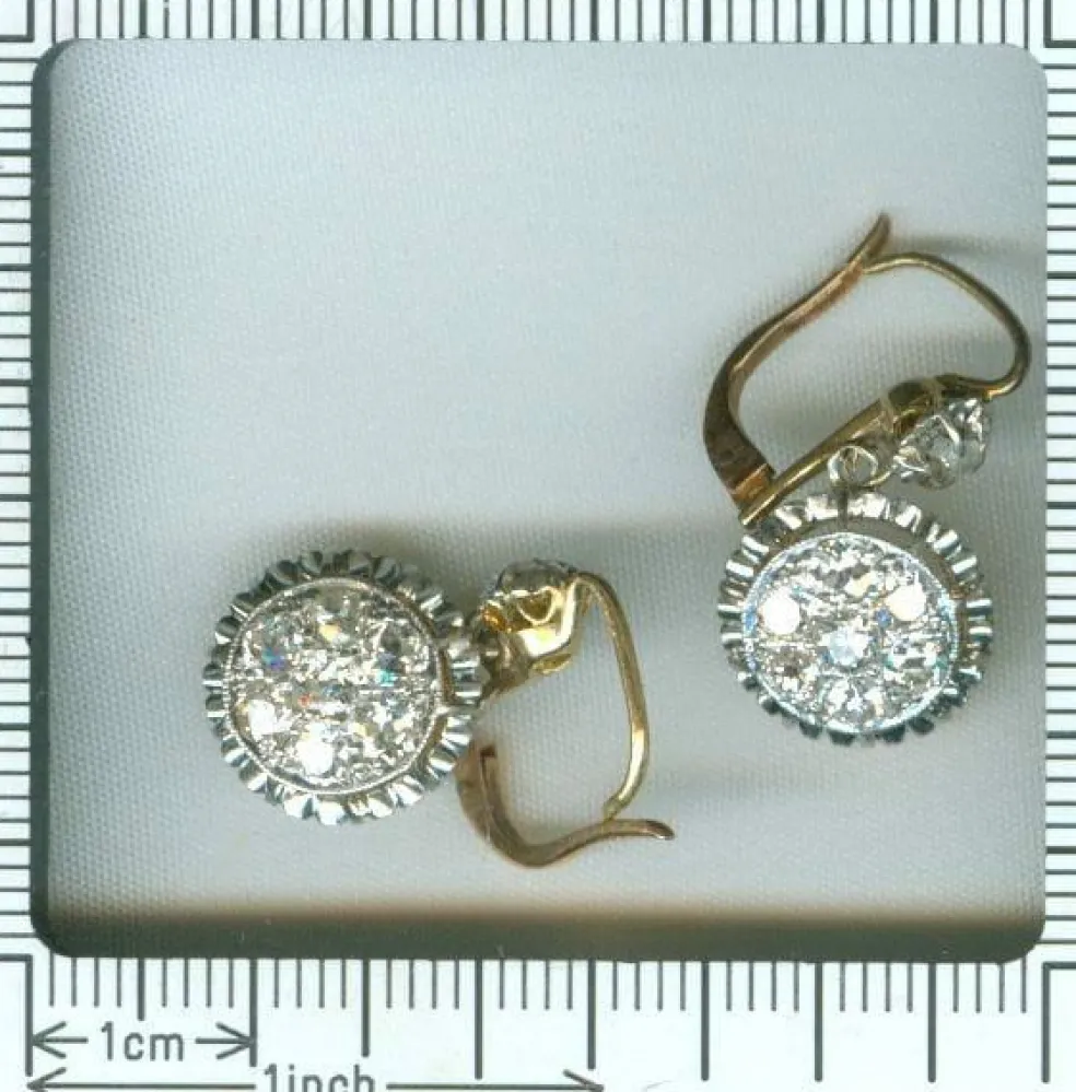 Boucles d'oreilles diamant Art Déco