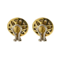 Boucles d'oreilles diamants et perles mabé