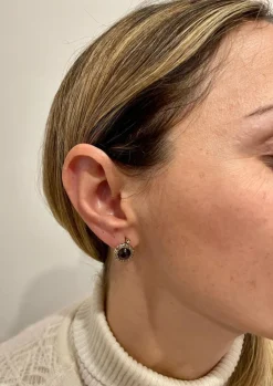 Boucles d'oreilles Diamants Grenat