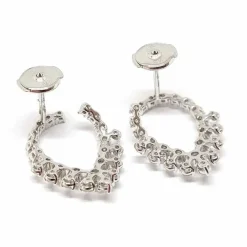 Boucles d'oreilles diamants or blanc