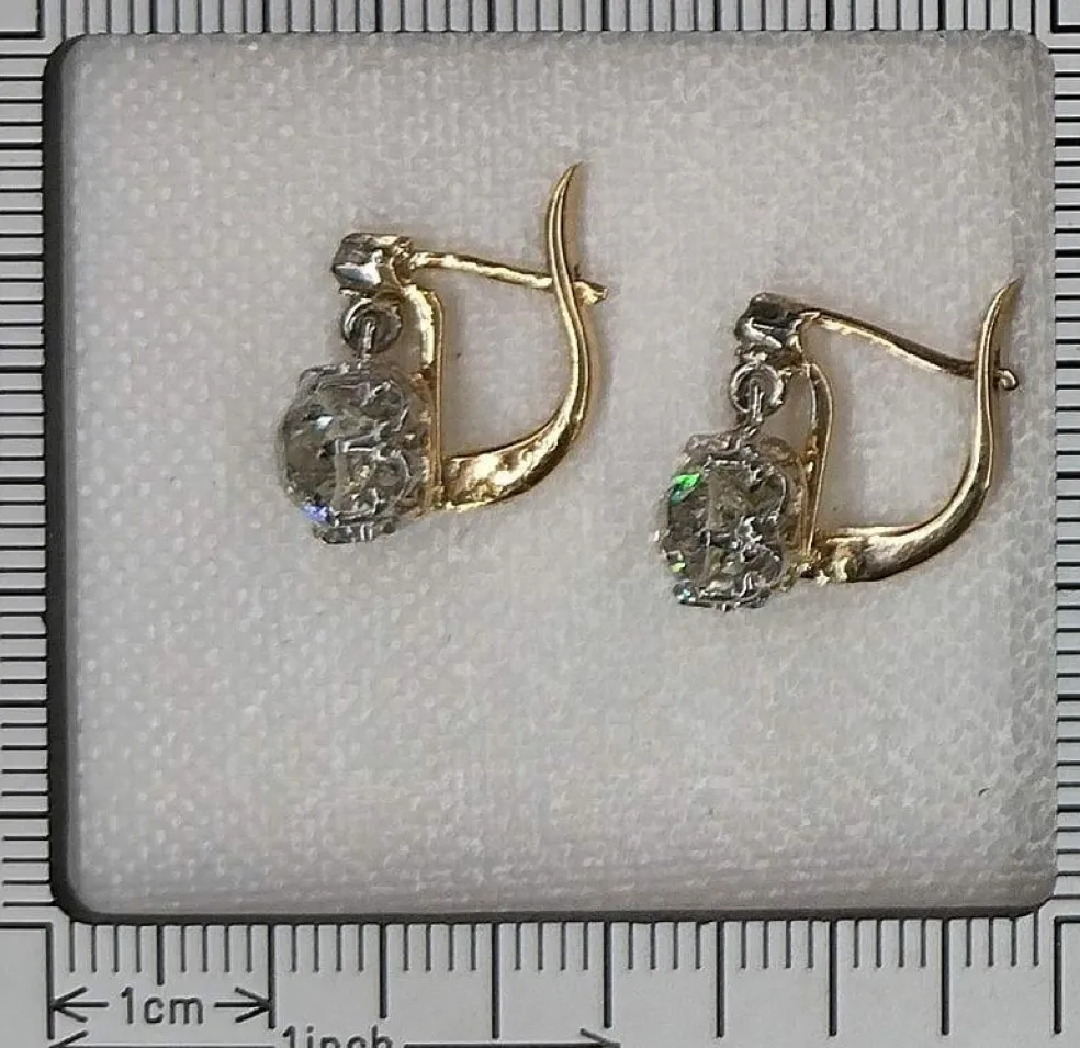 Boucles d'oreilles diamants Art Déco