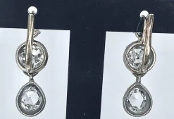 Boucles d’oreilles diamants taille rose