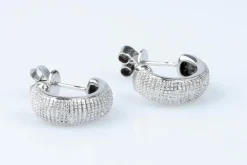 Boucles d'oreilles diamants en or blanc