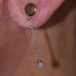Boucles d'oreilles DIAMOND DANCE en or bicolore