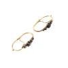 Boucles d'oreilles dites "Poissardes" en or rose, argent et diamants