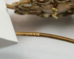 Boucles d'oreilles dorées perles anciennes