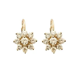 Boucles d’oreilles dormeuses Diamants
