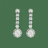 BOUCLES D'OREILLES "DORMEUSES" OR & DIAMANTS.