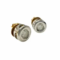 boucles d'oreilles dormeuses en or et diamants