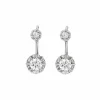 Boucles d’oreilles Dormeuses Art-Déco or et diamants 0.90 ct