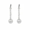 Boucles d'oreilles Dormeuses platine diamants