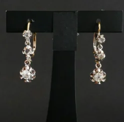 Boucles d'Oreilles Dormeuses Diamants
