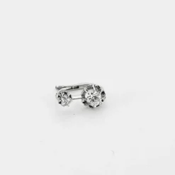 Boucles d’oreilles Dormeuses Platine et Diamants 1ct
