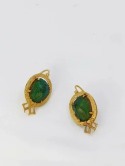 Boucles d'oreilles dormeuses scarabée