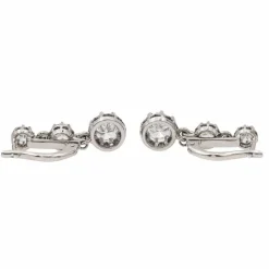 Boucles d'oreilles Dormeuses Or blanc Diamant