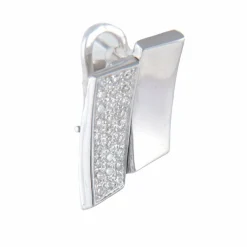 Boucles d'oreilles Double rectangle pavage Diamants