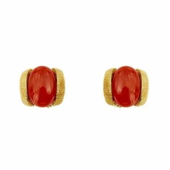 Boucles d'oreilles en corail