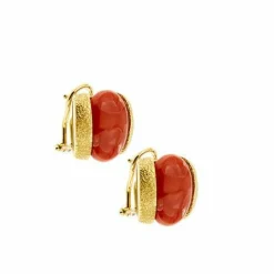 Boucles d'oreilles en corail