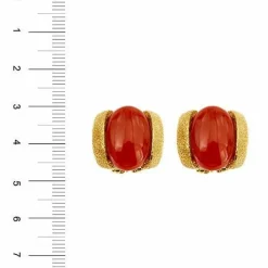 Boucles d'oreilles en corail