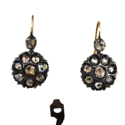 Boucles d'oreilles en diamant de l'époque victorienne